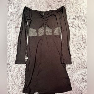 Black mesh dress